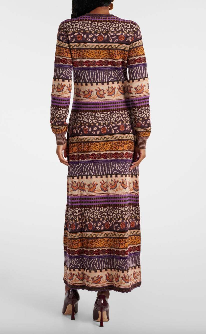Ulla Johnson Paloma Dress in Woodland Size Large Wool Blend Long Sleeve Maxi - Picture 2 of 12